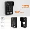 Intercom HomeFong WiFi Video Door Phone fungerar Alexa Tuya Home IP Intercom System 10 tum Pekskärm Finfgerprint KeyPad Doorbell Camera