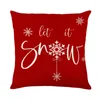 Pillow Christmas Decorations 2024 Throw Pillows Cover Home Decor Letter Printing Linen Chair Sofa Pillowcase 45x45cm