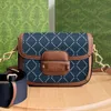 Classic Vintage Crossbody bag Luxury Designer saddles bag Horsebit messenger bag mini Shoulder Bag Brand Wallet Vintage Ladies Brown Leather Cross Body handbag