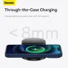 Chargers BaseUS 20W Dual Qi Wireless Charger Pad pour iPhone 14 13 12 Pro Max 11 8 AirPods 3 Xiaomi 2 dans 1 Chargeur rapide sans fil induction