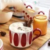Tazze personalizzate in porcellana estetica manico di coperchi per caffè espresso per viaggi bevande carine taza de cafe cucina accessoria