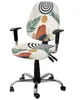 Chaves de cadeira Boho moderno abstração geométrica elástica tampa da poltrona computador removível Office Slipcover Split Seat