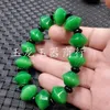 Strand Dry Yang Green Abacus Wheel Beads Jade Bracelet