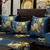 枕中国スタイルカバーカバークラシックストライプ刺繍の花の装飾的な枕