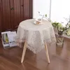 Table Cloth Small Fresh Linen Embroidery Dust Cover American Pastoral Style Round Tablecloth