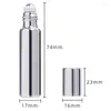Opslagflessen 3/6/9 stcs 10 ml metalen rolrol bijvulbare fles Essentiële oliën Roll-on glazen parfum reiscosmetica container