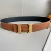 Connective de ceinture pour femmes hommes ceintures créatrices et femme mode togo cuir classique ceinture réversible noire brun h boucles argentées en or 38 mm