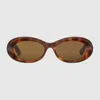 SS24 Mulheres designers de sol óculos de sol GG1527S Óculos de sol ovais da moldura ágata UV400 lentes marrons mulheres primavera de primavera de moda de moda novo Lunettes de Soleil Designer Poer femme