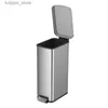 Waste Bins Better Homes Gardens 7.9 Gallon Slim Trash Can Stainless Steel Kitchen Step Trash Can L46