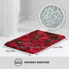 Carpets Beautiful Red Rose Wedding Flower Bouquet 3 Sizes Home Carpet Floral Vintage Love Luxury Leaves