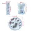 3D Bear Heart Love Silikonowe ciasteczka Fondant Form Form Forma Jelly Candy Decor