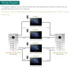 Intercom Homsecur 4 Wire Video Door Bell Intercom Dörrtelefonsystem med 800tvline IP65 Doorbell Camera Snapshot Recording för 4 lägenheter