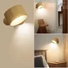 Wandlamp 360 ° USB Oplaadbare LED BED -BEDBADE ADDAAD Draagbare aanraking verstelbare nachtlicht magnetische kast