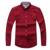 Großhandel 2024 Neue Herbst- und Winter -Männer Langarm 100% Baumwollhemd Pure Männer lässig Mode Hemd Oxford Shirt Soziale Marke Kleidung