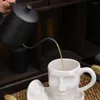 Tazze di novità in ceramica tazza di tazza di piattino set da caffè in stile chic per parenti amici parenti