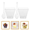 Dijkartikelen sets 100 dessert cups Compact tiramisu draagbare pudding mousse square party