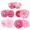 Hundkläder 30sts alla hjärtans dagstillbehör Bowtie Pink Gril Flower Collar Pet Small Bow Tie