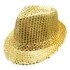 Berets Siny Sequins Dance Performance Performance Hat Men Women Jazz Panama Cap Masquerade Party Cosplay