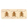 Tapijten kerstslaapkamer Tapijt Kawaii Gingerbread Man Bedside pluizig tapijt Kinderkamer Non-slip Playmates Living Mats Decor