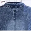 Damenjacken Pulabo Wäsche Jeans Jacke Schlanke leichte Langarm Streetwear Kurzstil Revers Mäntel Herbst Frühling Frauen zerrissenen Demin