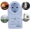 Plugs GSM Socket Smart SMS Control Power Plug GSM Outlet Socket Wall Switch med temperatursensor Intelligent temperaturkontroll