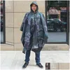 Impermeabile mtifunzionale camo pompino impermeabile cappotto da pioggia da donna donna camma pesca motocicletta poncho tenda esterno consegna goccia casa gar dhsnp