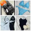 Designer Sexig Bikini Set 2024 New Fashion France Paris Women Beach Black Two-Piece Swimsuit S Womens Bathing Sy Sexy Summer Womans Channel S