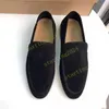 Мужская повседневная обувь LP Loafers Плоская замшевая корова Кожа кожа Oxfords Loro Moccasins Summer Walk Comfort Loafer Slip on Loafer Rubber Sole-Flats EU35-47 T46