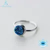 Anelli a grappolo marchio 925 regali di gioielli fine in argento sterling per donne anello blu anello all'ingrosso di lusso