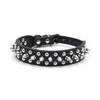 Stylish and Durable Spiked Leather Dog Collar and Leash Set for Safe and Comfortable Outdoor Walking