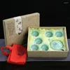 Teaware Sets Tea Set Chinese Ceramic Carp 7-head Gift Box
