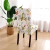 Sandalye Kapakları Baskılı Çiçek Desenli 2 Yumuşak Gerilebilir Yemek Örtüsü SPANDEX Ziyafet Koltuk Koruyucusu Ev İçin Slipcover