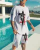 SUSuit maschili da uomo T-shirt Summer Set Outfits Male Abbigliamento Street Shirt Two pezzi Two Pezzi 3D Casual Ofuit tracce di sede a oversize Beach