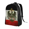 バックパックドイツ旗ドイツ旅行男性女性学校ラップトップブックバッグカレッジの学生デイパックバッグ
