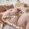 Set di biancheria da letto in fibra di latte set a quattro pezzi set di corallo inverno inverno copritura a doppia faccia a doppia facciale autunno autunno