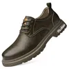 Casual Shoes Men Oxfords äkta läderklänning Lace Up Outdoor Safety High Quality Herr Sneakers Formellt arbete