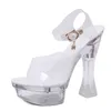 Chaussures habillées cristal femmes Jelly sexy