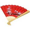 Dekorativa figurer Handfläkt Kinesisk japansk handhållen papper Oriental Vägggigant Bambu Asiatisk dekor bröllop födelsedagsfest