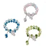 Strand Fashion Glass Crystal Bracelet Butterfly