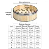 Double Boilers Gift Idea For Cooking Chinese Bamboo Lid Woven Kitchen Gadget Steamer Basket Steam Cooker Food