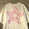 American Retro Ins Trendy Thirts Stars Stars Cotton Stampato a maniche corte Y2K uomini e donne Summer Harajuku Coppie sciolte Goth Top 240403