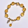 Bracelets de liaison 12 mm Citrine naturelle et Amethyst Bel Bracelet Fashion Crystal Quartz Bijoux de pierres précieuses Reiki Guérison cadeau pour les femmes 1pcs