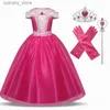 Robes de fille Girl Princess Costume sirène pour cosplay Cosplay Children Birthday Party Sirène princesse robe 2024 Carnaval Halloween Kids Costumes L240402