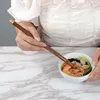 Chopsticks 10 par japansk stil hushåll med solidträ utan halkfrihet omålad trähugg pinnar köksborest