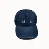 Cowboy hat embroidered baseball cap Hip Hop Hat Letter Caps For Ladies Men Outdoor Summer Visor Duck Cap Men's And Women's Fashion Blue Washed Denim