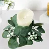 Fleurs décoratives Couche de bougie couronne petite boho pour la porte d'entrée de mariage de table