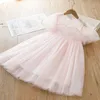 Mädchenkleider 2024 Sommermädchen Kleid Brilliant Sternenhimmel Romantische kleine Prinzessin Kleider