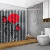 Zasłony prysznicowe Walentynki z haczykowym dekoracją dekoracji czerwonego dnia