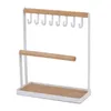 Decoratieve platen Sieraden Organisator Stand kettinghouder 2-laags Rack Earring Tray Rings Oorbellen Horloges Haakbanden Display