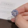 Cluster Rings Ly Designed Luxury Jewelry 925 Sterling Silver Inlaid Natural Tanzanite Women's Wedding Party Dinner Ring